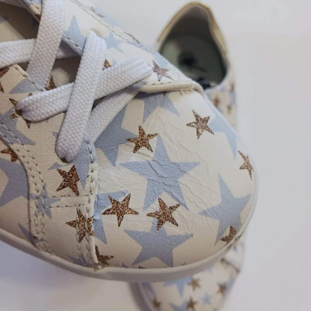 NEW OTBT Court Star Print Sneakers Size 7M Leather Upper Casual